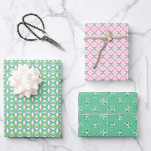 Trio 3 Motifs géométriques Ensemble de papier d'en