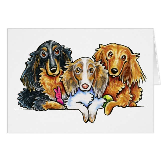 Trio Dachshund (Devant horizontal)