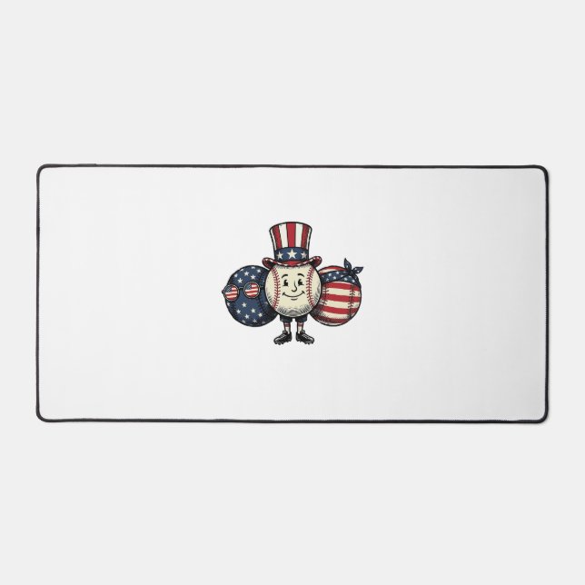 Trio de baseball patriotique Vintage Vector Shirt_ (Recto)