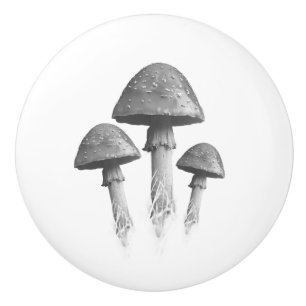 Trio de champignons poignée en céramique
