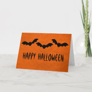 Trio de chauves-souris Halloween Carte de voeux, O