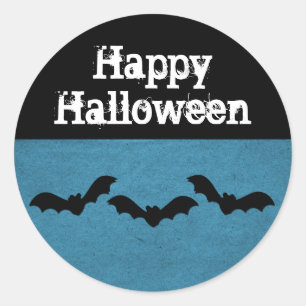 Trio de chauves-souris Stickers Halloween, bleu fo