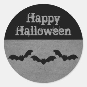 Trio de chauves-souris Stickers Halloween, Gris