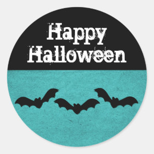 Trio de chauves-souris Stickers Halloween, Turquoi