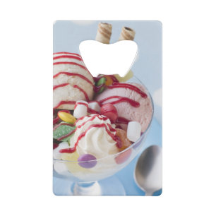 Trio de crème glacée et de parfait doux