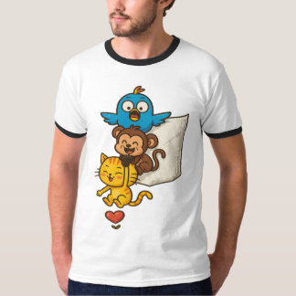 Trio de dessin animé de poche drôle – T-Shirt susp