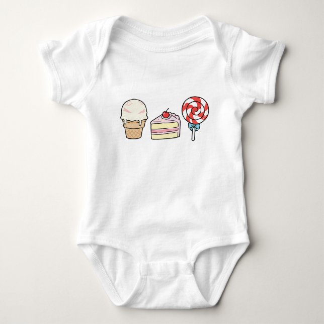 Trio de friandises Body bébé (Devant)
