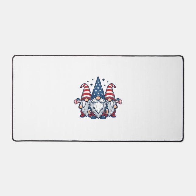 Trio de gnomes patriotiques dessin vectoriel vinta (Recto)