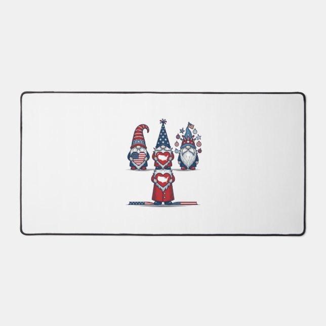 Trio de gnomes patriotiques dessin vectoriel vinta (Recto)