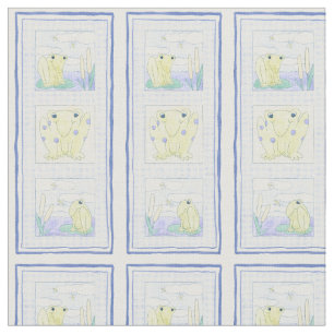 Trio de grenouille sur le tissu de guingan