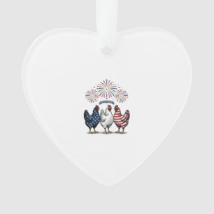 Trio de poulets patriotiques Gravure vintage vecte