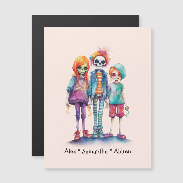 Trio de zombies pastel adorables - Halloween migno (Devant / Derrière)