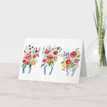Trio d'été - Floral 5X7 - Carte de voeux vierge