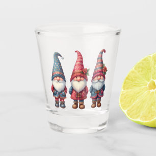 Trio Gnomes de Noël en verre