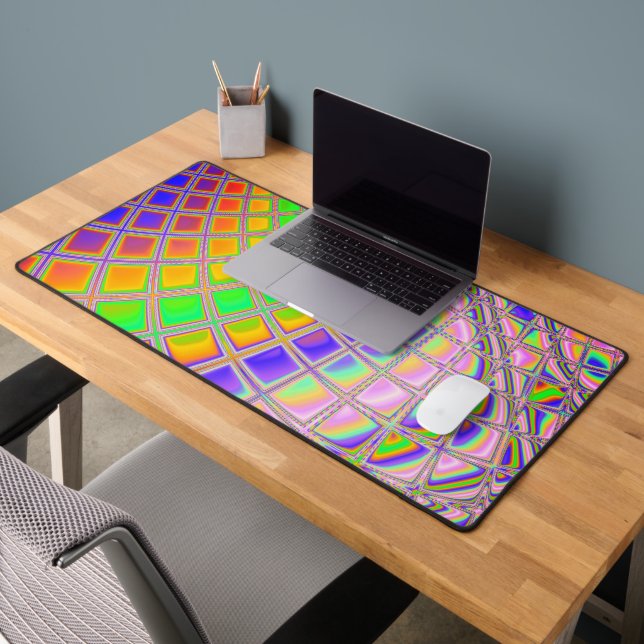 Tripante Groovy Vibrant Art Numérique Fractal Abst (Bureau 2)