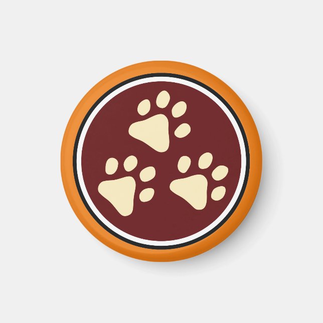 Tripawds 3-Paw Fridge Magnet (Devant)
