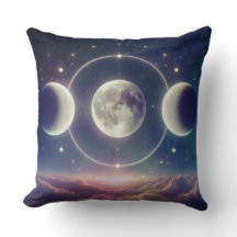 Triple Phases de la Lune – Coussin de jet céleste