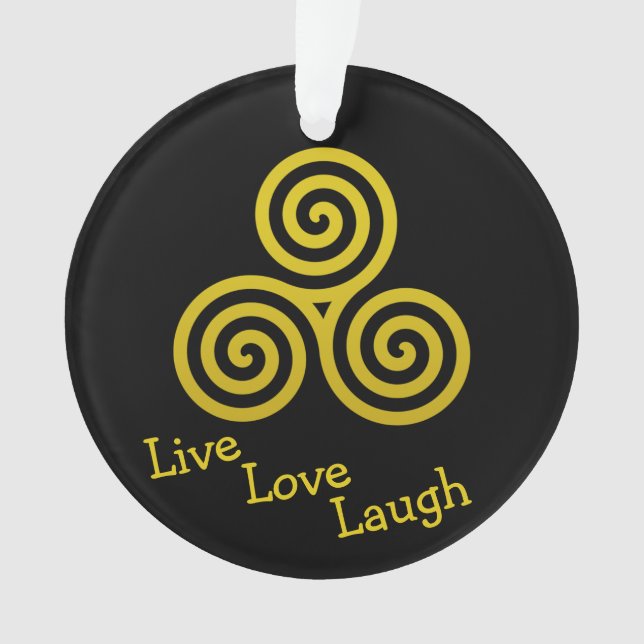 Triple spirale d'or vis amour rire (devant)