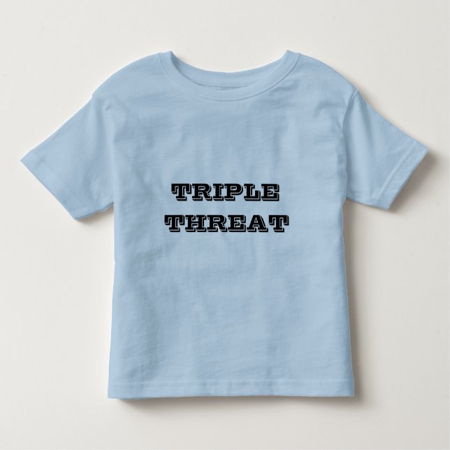 Triple Threat drôles enfants t-shirt (Devant)