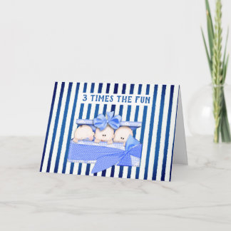 Triplet la carte de voeux Merci