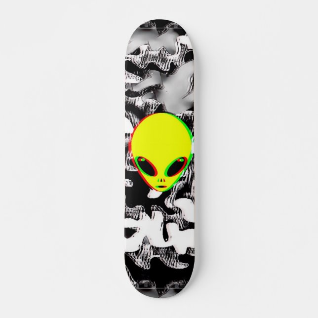 Trippy Alien Camo Skateboard (Devant)