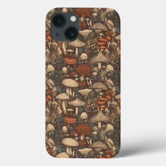 Trippy Cottagecore Champignons iPhone / coque ipad