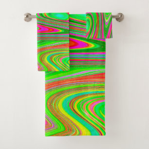 Trippy Lime Green et Magenta Super Art Abstrait