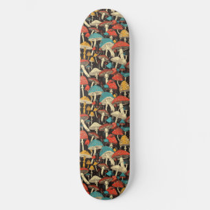 Trippy Mushroom Art Peinture Skateboard