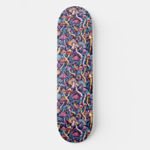 Trippy Mushroom Art Peinture Skateboard