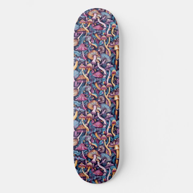 Trippy Mushroom Art Peinture Skateboard (Recto)