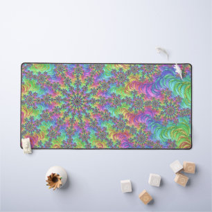 Trippy vibrant groovy explosion de fractale coloré