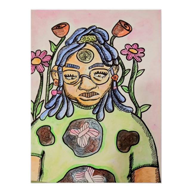  Trippy Whimsical Surreal Poster | Growth (Devant)