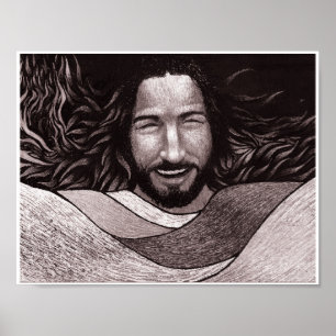Triptych Accueillant Christ 8.5X11 Sepia Poster