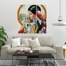Triptyque amérindien du sud-ouest de Wall Art