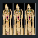 Triptyque Pop Art raffiné<br><div class="desc">J'adore vraiment celui-ci, et j'ai travaillé sur la peinture sur l'image que j'ai achetée pendant 8 heures. J'ai acheté l'original Pop Art Lady (avec la licence étendue de 75, 00 $ pour l'utiliser légalement sur mes produits ici pour vous) d'un concepteur auprès duquel j'ai acheté de nombreuses pièces. Évidemment, j'admire...</div>