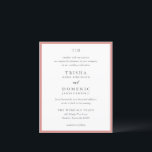 Trisha Coral rose Faire-part de mariage budgétaire<br><div class="desc">Invitations de mariage modernes avec un design propre avec des polices serif et script.</div>