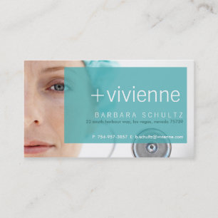 Trish's Face [bleu] Carte de visite