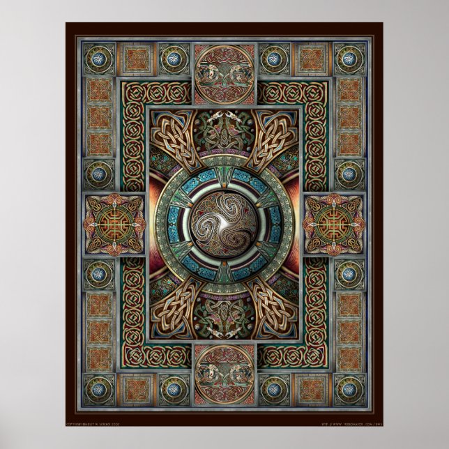Triskelion Mandala II Poster (22x28") (Devant)