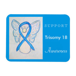 Trisomie 18 Sensibilisation Ruban Angel Magnet