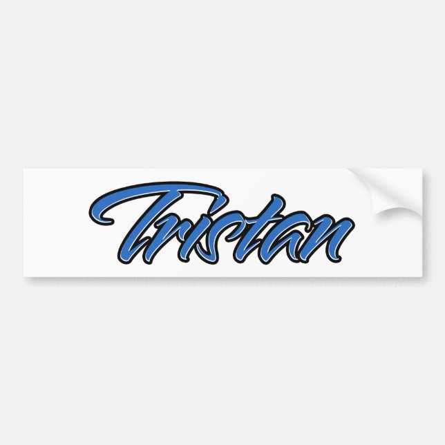 Tristan Nom bleu Aufkleber Autoaufkleber Sticker (Devant)