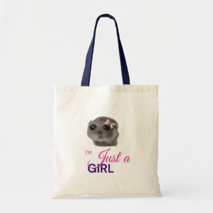 triste hamster juste une fille sac cabas