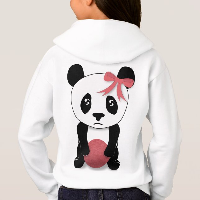 Triste Sweat - shirt à capuche de Panda pour les f (Dos)