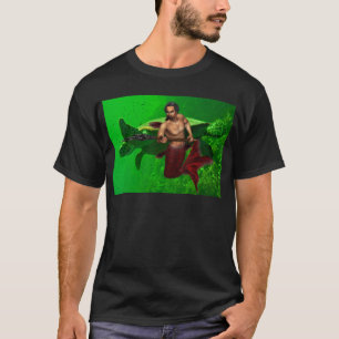 Triton avec le T-shirt des hommes de tortue de mer