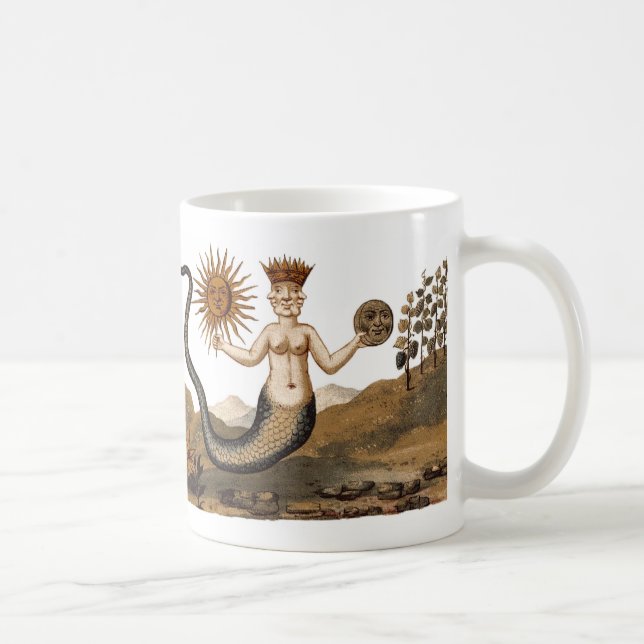 Triton avec Sun et tasse de café de lune (Droite)