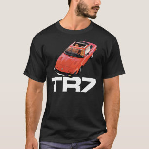 Triumph TR7 - Rouge avec logo blanc T-shirt classi