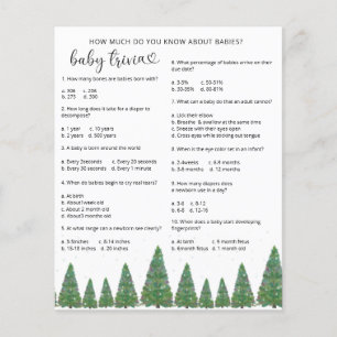 Trivia de bébé neige toujours verte Jeu de Baby