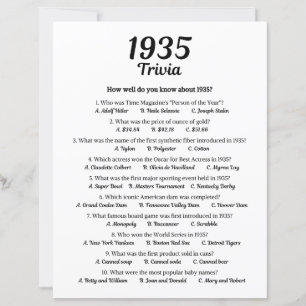 Trivia Game 1935