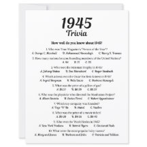 Trivia Game 1945