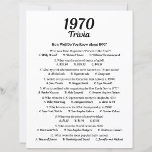 Trivia Game 1970