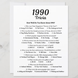 Trivia Game 1990